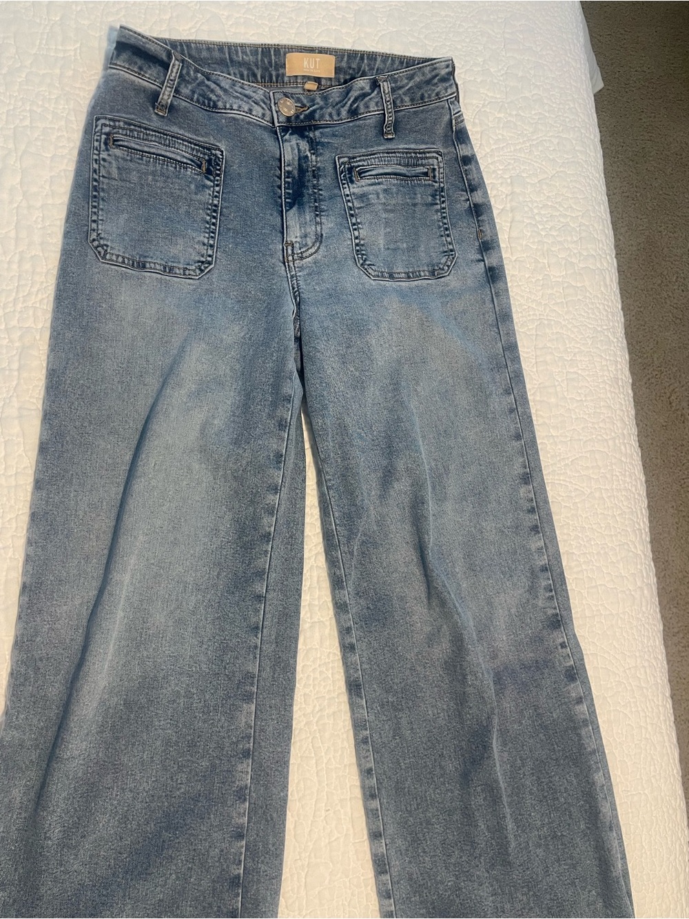 Kut from the Kloth Light Blue Wide Leg Jeans